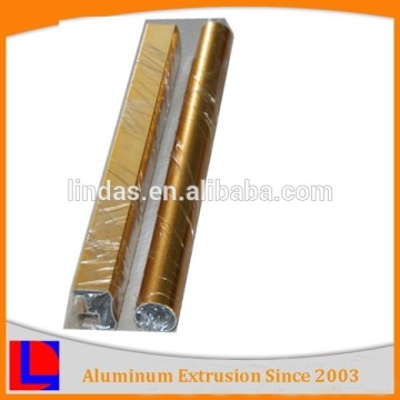 Customized size and design golden anodized round and square aluminum tubes/pipes