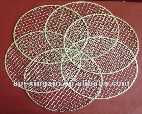 round mini non-toxic 304stainless steel bbq grill wire netting for camping