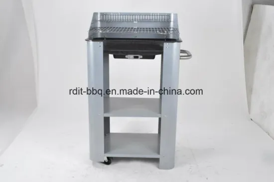 Sliver Painted Easy Cleaned Park Style Charcoal Grill with Adjustable Grilling Height