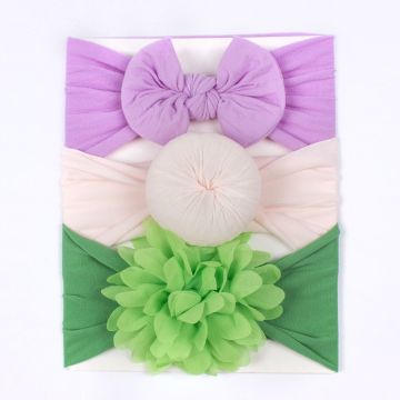 DOMOHO New Fashion Euro-American Style Seamless Wide Fabric Hairband Set for Babies
