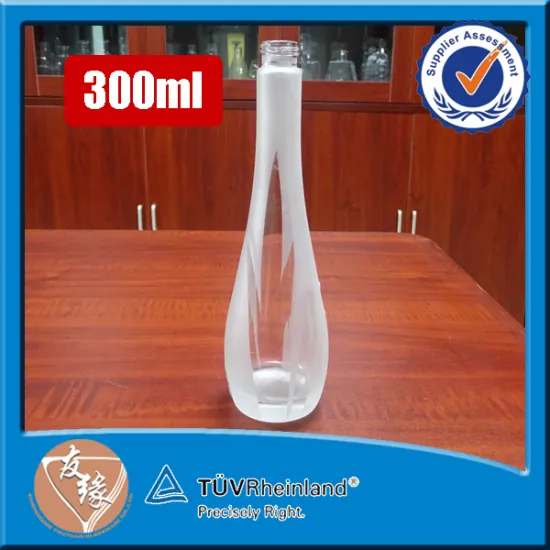 China alibaba wholesale heavy weight thick wall liquid soap frosted screw neck finish 330 ml glass bottle