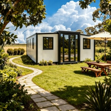 Butterfly-Style Foldable Modular Home with Interior Finishes and 3-Room Design