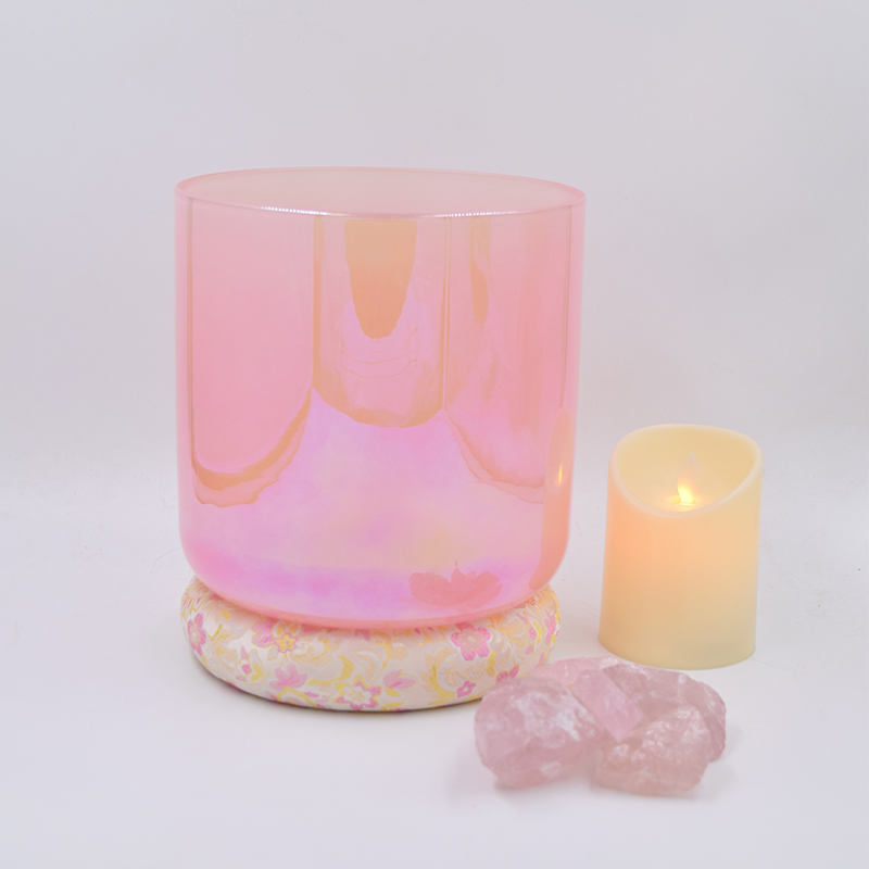 Clear Cosmic Colorful Crystal Singing Bowl