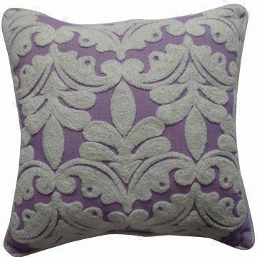 Decorative Cotton Embroidered Pillow, 100% Polyester Filling
