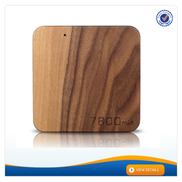 AWC910 Wood Power Bank Energizer 7800mah Portable Cellphone Charger EU Charger USB Smart Charger