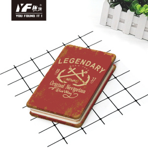 Custom high quality retro style cute metal cover notebook diary