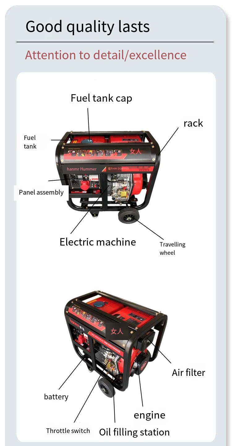 8 Kw Single Cylinder Diesel Generator Set With Power Connection And ...