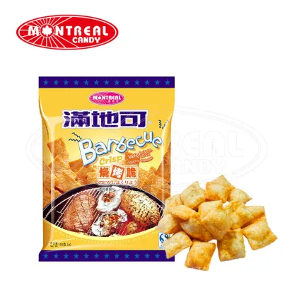 BBQ flavoured crisp snack food for supermarket