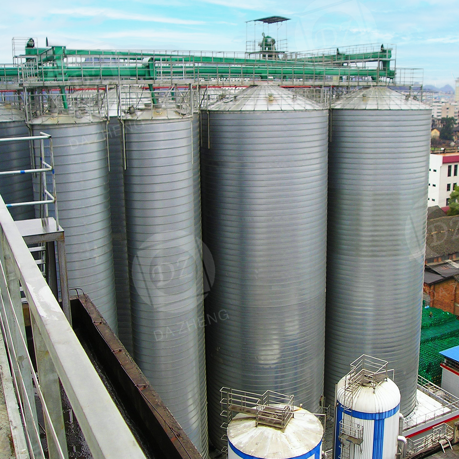 Grain Reserve Spiral Bite Steel Plate Silo