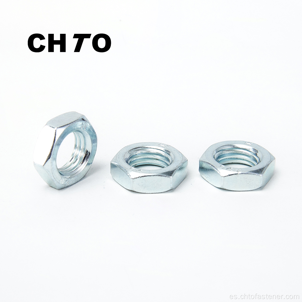 ISO8675 Grado 04 Tuerca hexagonal delgada Zinc chapado