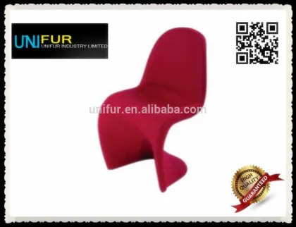 Modern designer popular soft covered S dining chair for restaurant/cafe