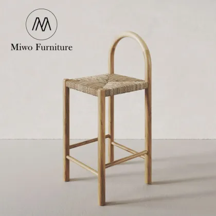 Outdoor French Medieval Solid Wood Vine Bar Stool