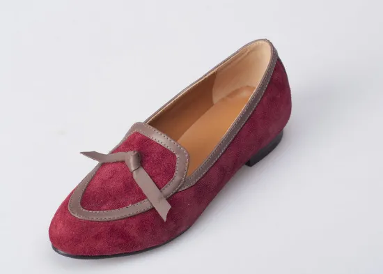 Ladies / Womens Leather Flat Shoes , Breathable Autumn Tpr Outsole