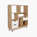 Wood Bookcase with drawers Bookcase Storage