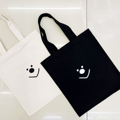 Bolsas de mão personalizadas com tela de sorriso de urso bonito