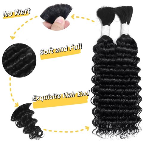 Deep Wave Bulk Braiding Hair