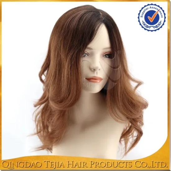 Best quality natural wave two tone mono cap human hair wig with baby hair