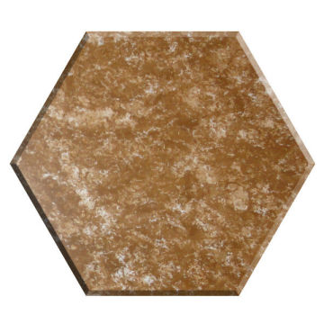 Oem 12mm Decorative Gloss Hexagon Artificial Marble Acrylic Sheet Kitchen Tiles