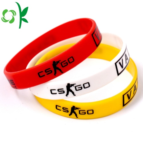  Custom Printed Silicone Wristband Personalized Custom Silicone Bracelet Has Several Color Supplier