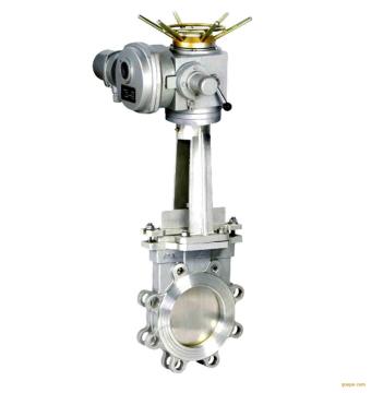 Carbon Steel Flange Rising Stem Knife Gate Valve with Worm Gear