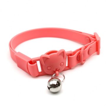 Mini collar de gato de lujo al por mayor: color de mezcla suave, ajustable, impermeable con campanas y patrones de impresión