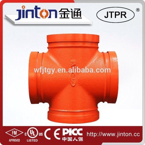 FM UL Grooved Ductile Iron Equal Cross