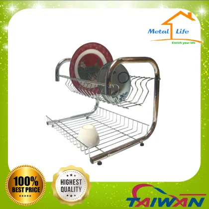 2-tier chrome kitchen dish drying rack/dish rack/kitchen dish rack