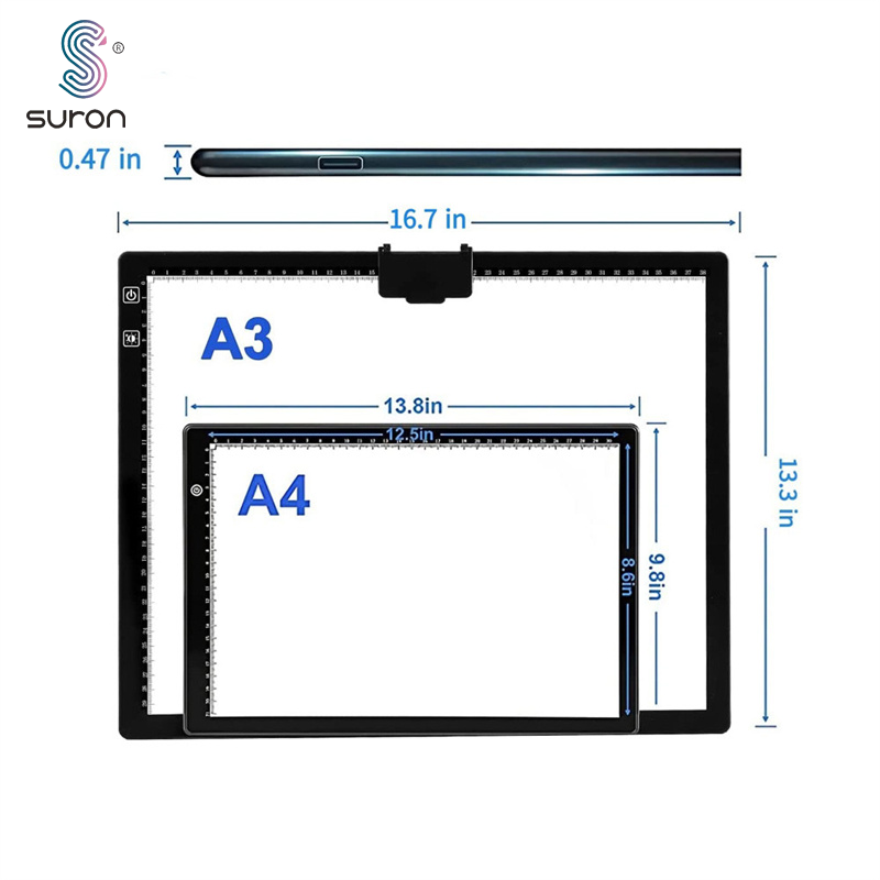 سورون A3 Table Table LED لوحة الرسم