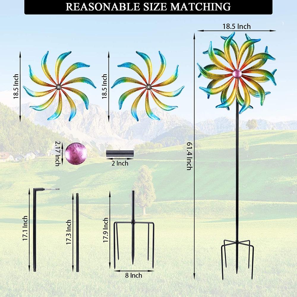 Metallwindspinner für Außenterrassengarten im Freien