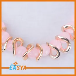 Factory Wholesale Pink Bead Necklace For Wedding 