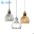 LEDER Contemporary Hanging Glass Lights