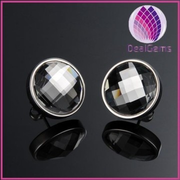 2015 latest design stainless steel zircon earstud earring