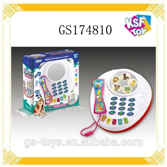 Kids Educational Play Toy Plastic Telephone Learning Machine With Music