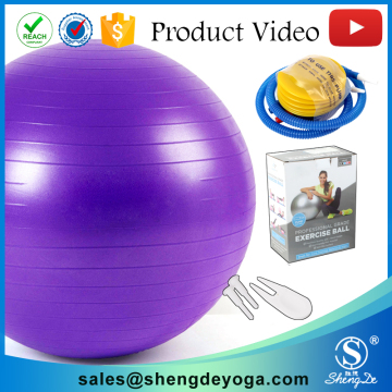 65cm yoga fitness ball with pump