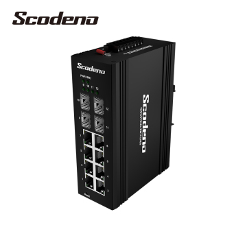 12 port Fanless and Silent Design Gigabit Managed PoE Industrial Switch