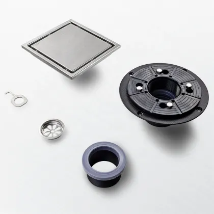 110mm Invisible Floor Drain - Stainless Steel Chrome Square Shower Drain