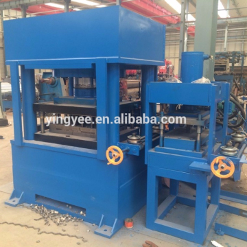 PLC control high precision glavanized three waves expressway guardrail forming machine with hydraulic punching