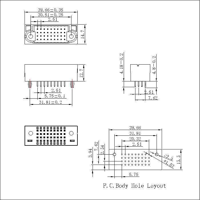 SPM2.54S-0036G0G0AEX 2.54MM 36P Signal Male Straight Dip Power Connector