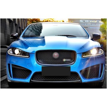 مجموعات جودة عالية الجودة على طراز RS Sport لـ Jaguar XF X250 (2016-2019) - المصد الأمامي مع الشبكة والناشر الخلفي