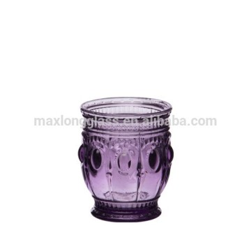 Hand pressed Solid Purple color old fashion glass.