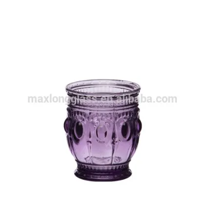 Hand pressed Solid Purple color old fashion glass.