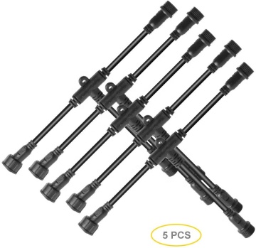 IP65 PVC TEE على شكل موصلات كهربائية مقاومة للماء - 2Pin و 3pin