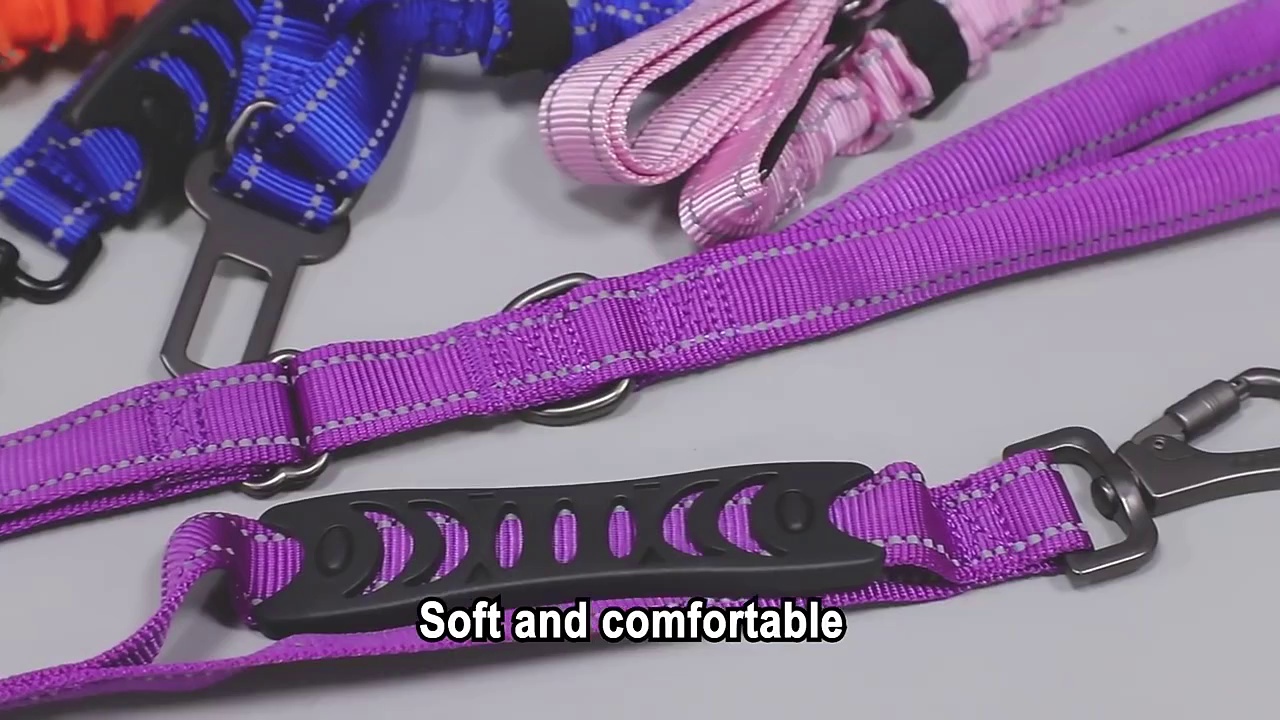 Heavy Duty Retractable Dog Lead with Reflective Bungee Webbing