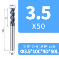 45HRC Carbide Flat End Mill 4f Черное покрытие