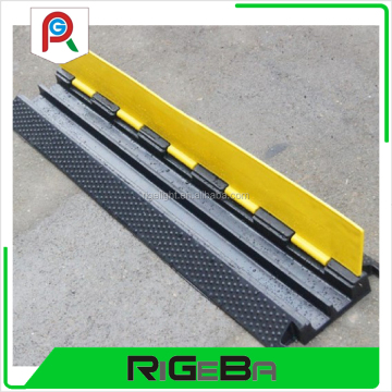 RIGEBA High-Quality Two-Channel Rubber Cable Ramp