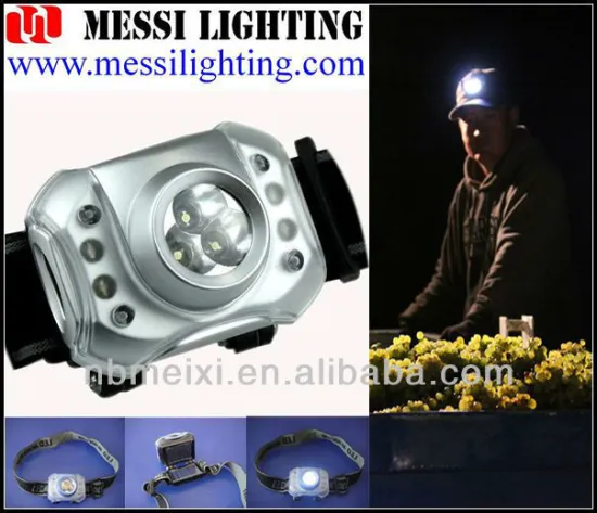 3led Solar Headlamp with battery