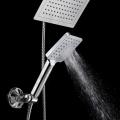 Bath rainfall shower head set with shower pipe
