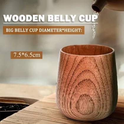 Natural Solid Wood Modern Design Coffee Mug for Hot Drinks Tea Coffee