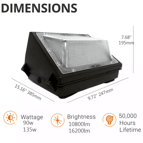 Luz de pacote de parede externa superior à prova de intempéries