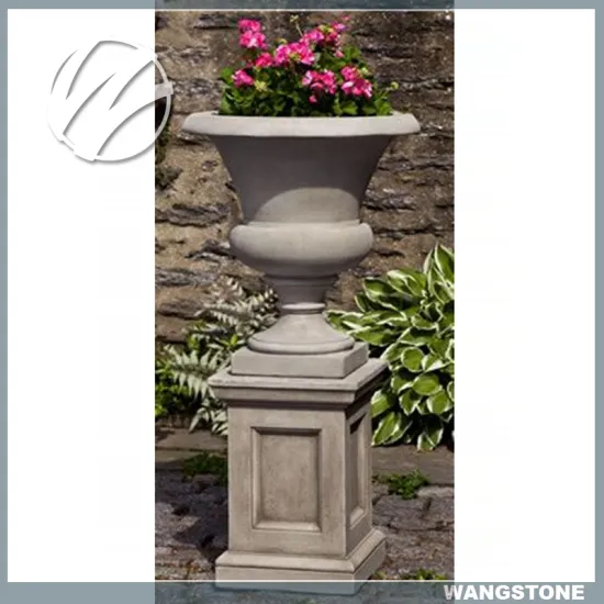 Vintage Handmade Custom Stone Planter in the Garden